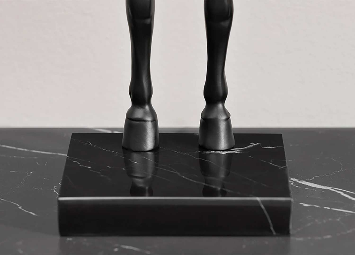 Lampe de Table Cheval Design Noir 75 cm