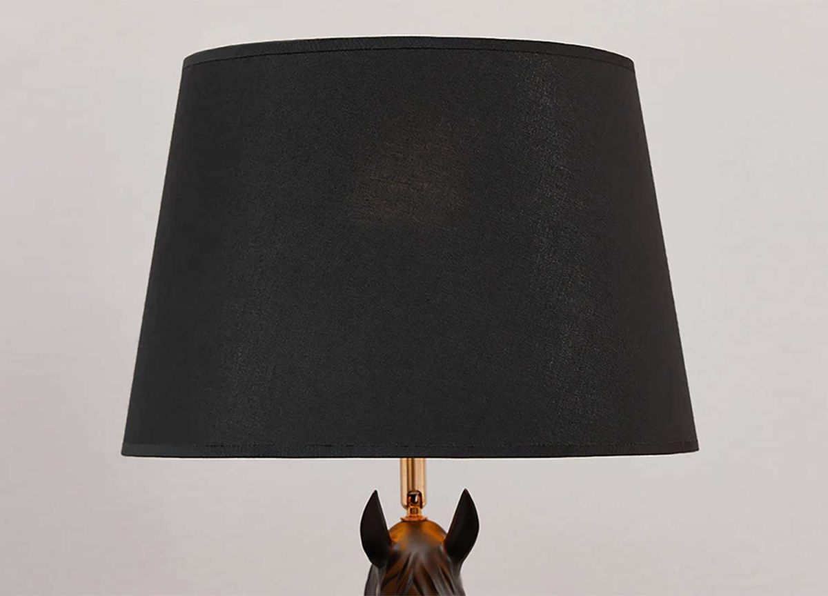 Lampe de Table Cheval Design Noir 75 cm