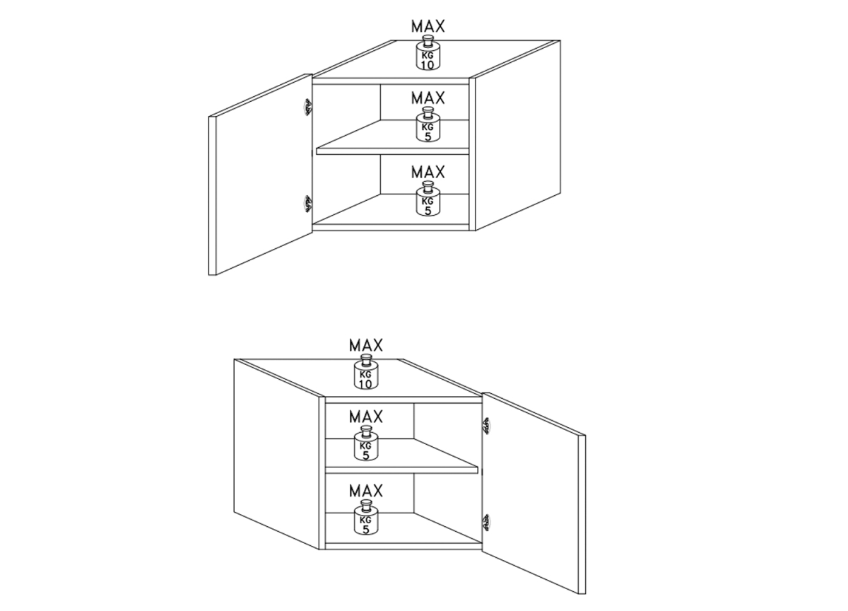 Meuble TV mural et cube de rangement suspendu