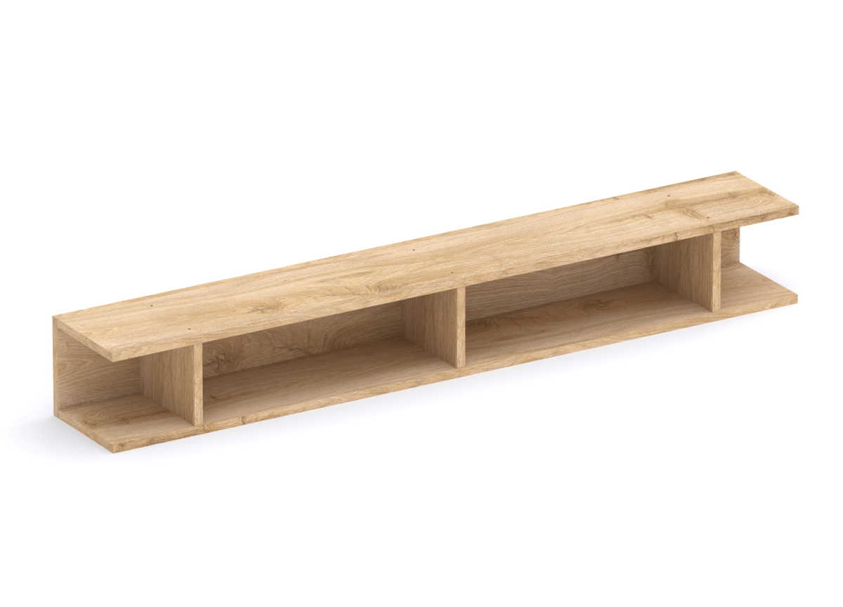 Ensemble TV Contemporain Cachemire et Bois 310 cm