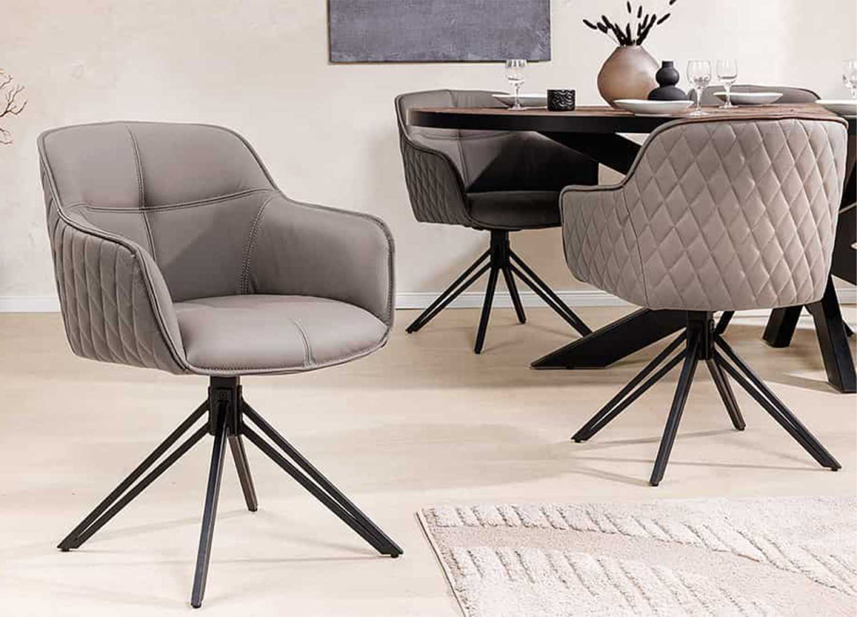 Fauteuil en cuir véritable pivotant