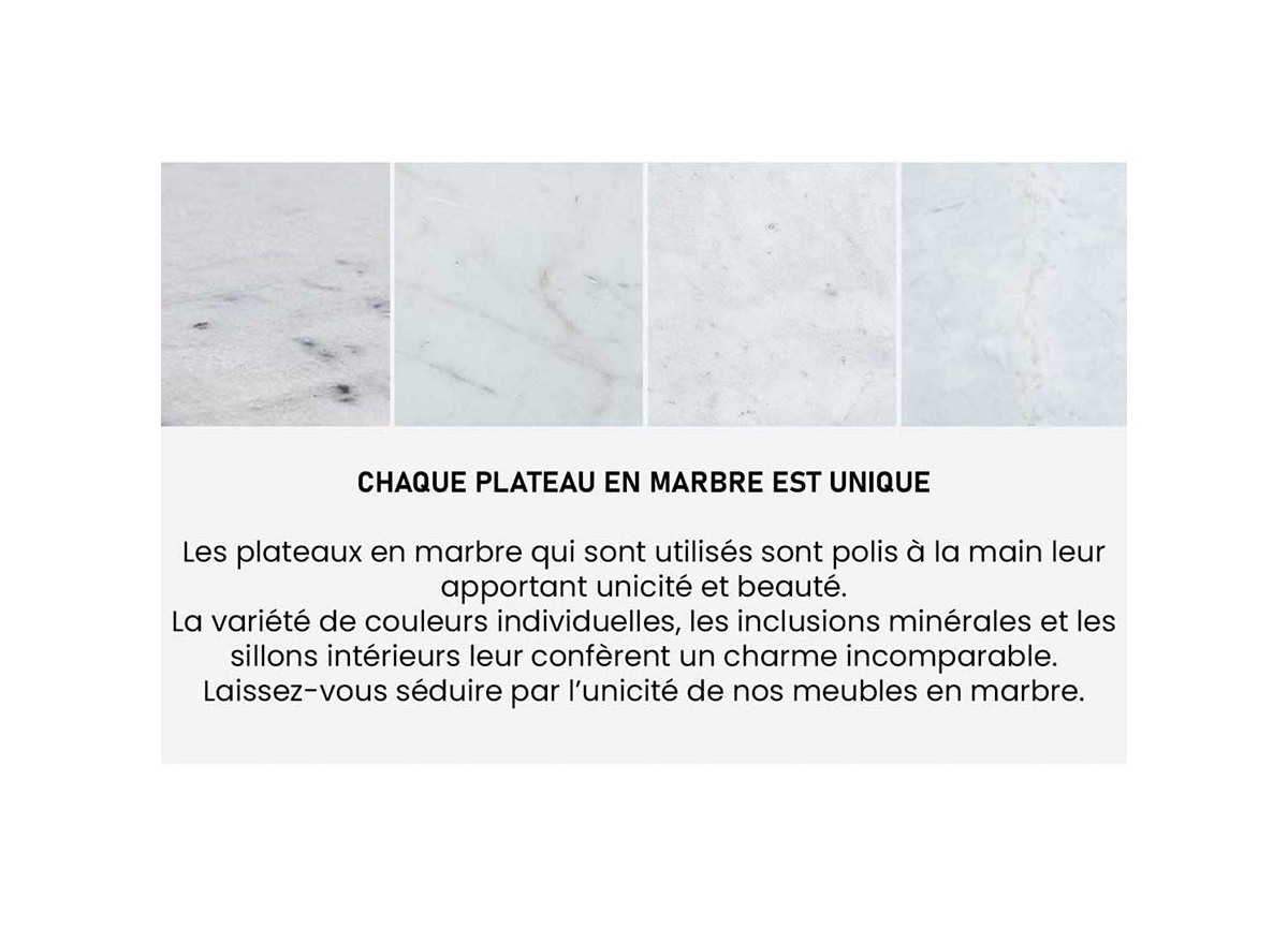 Table Basse Octogonale Marbre Blanc