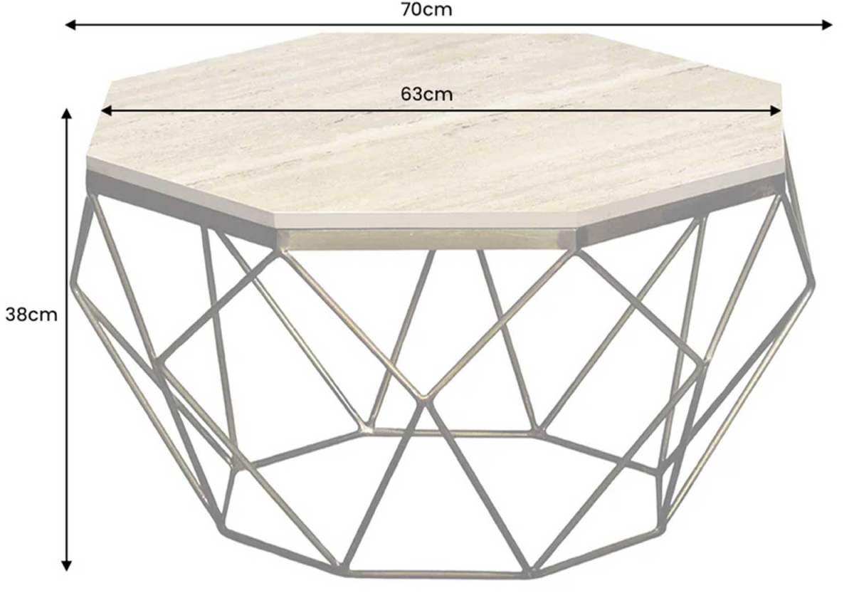 Table Basse Design en Travertin Beige