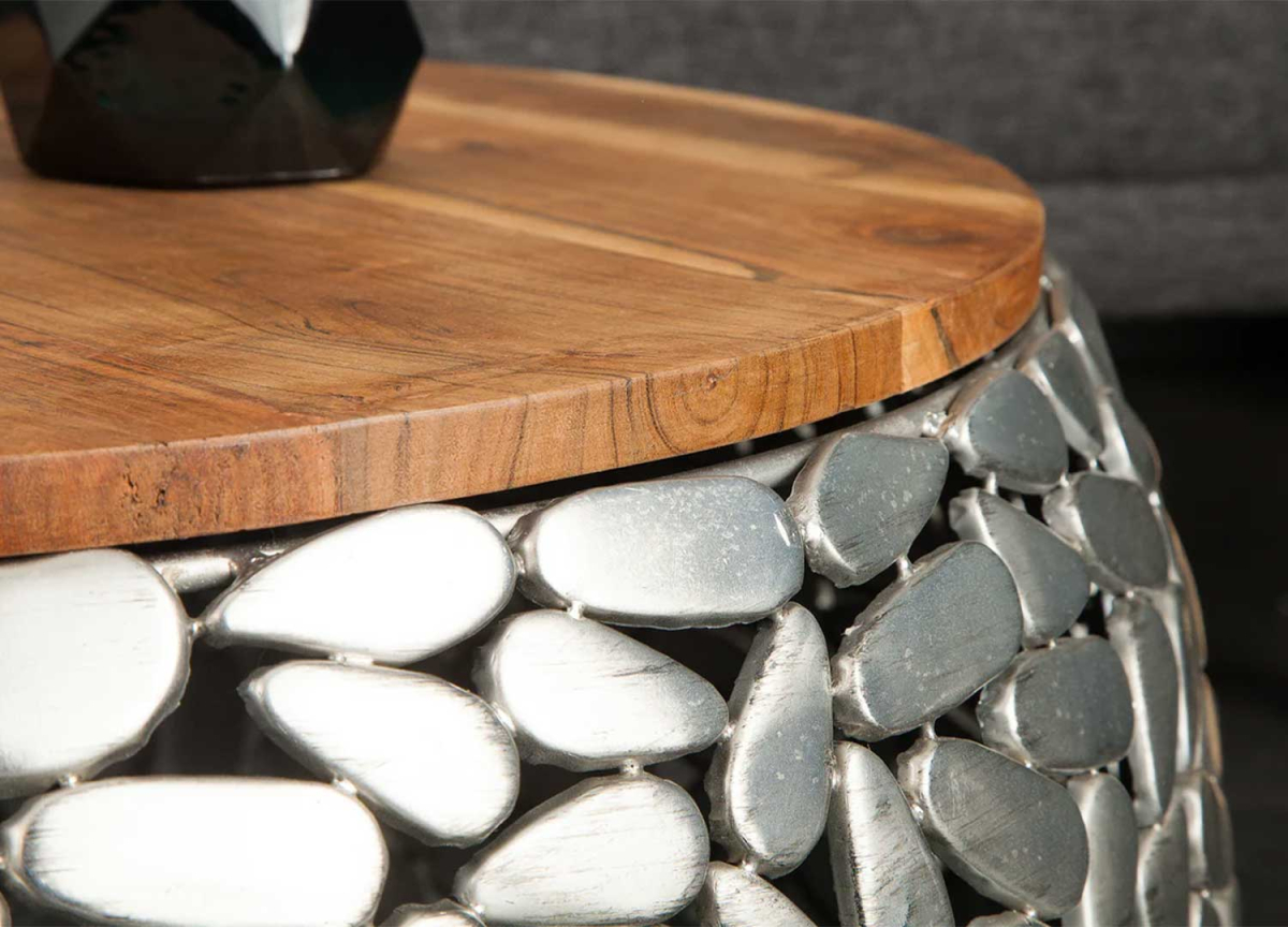 Duo de Tables Basses Rondes - Bois, Piétement Originale