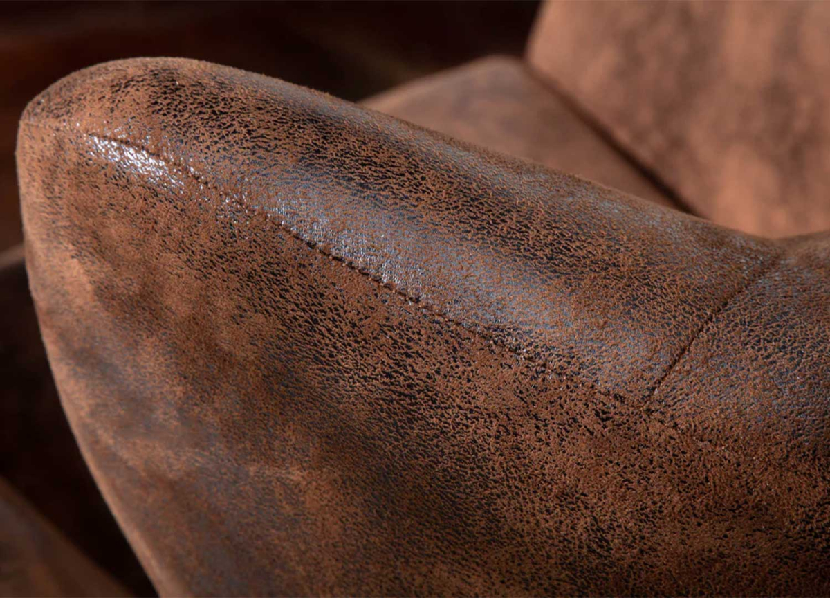 Fauteuil à Oreilles Marron Vintage