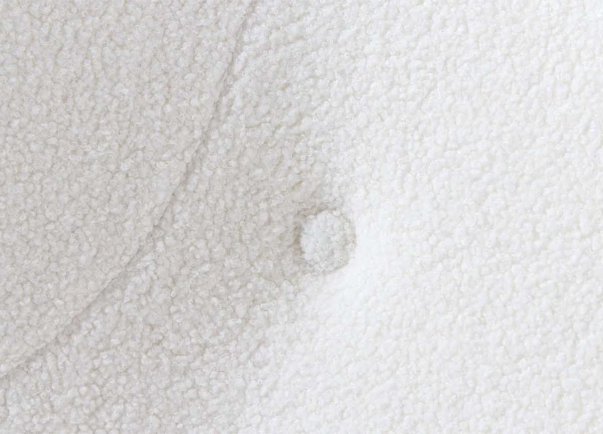 Fauteuil à Oreilles Tissu Peluché Blanc