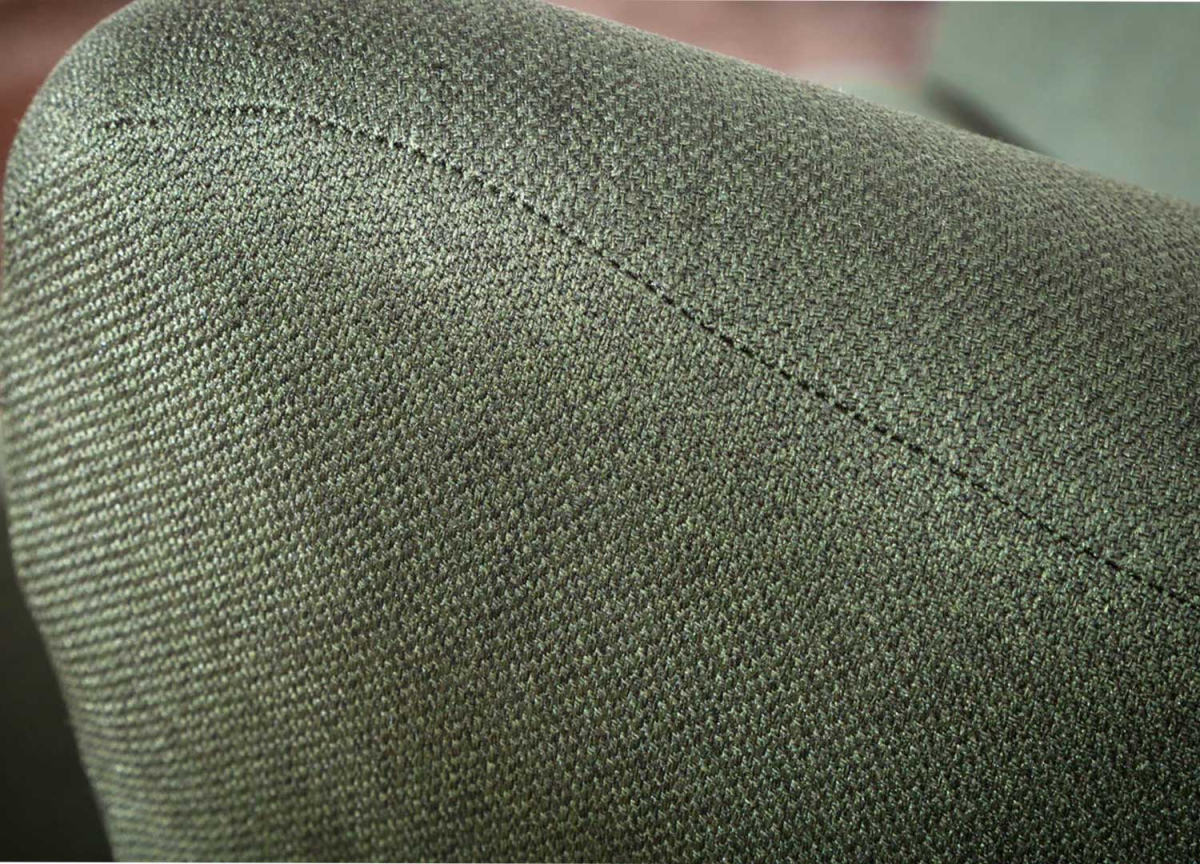 Fauteuil à Oreilles Tissu Plat tissé Vert