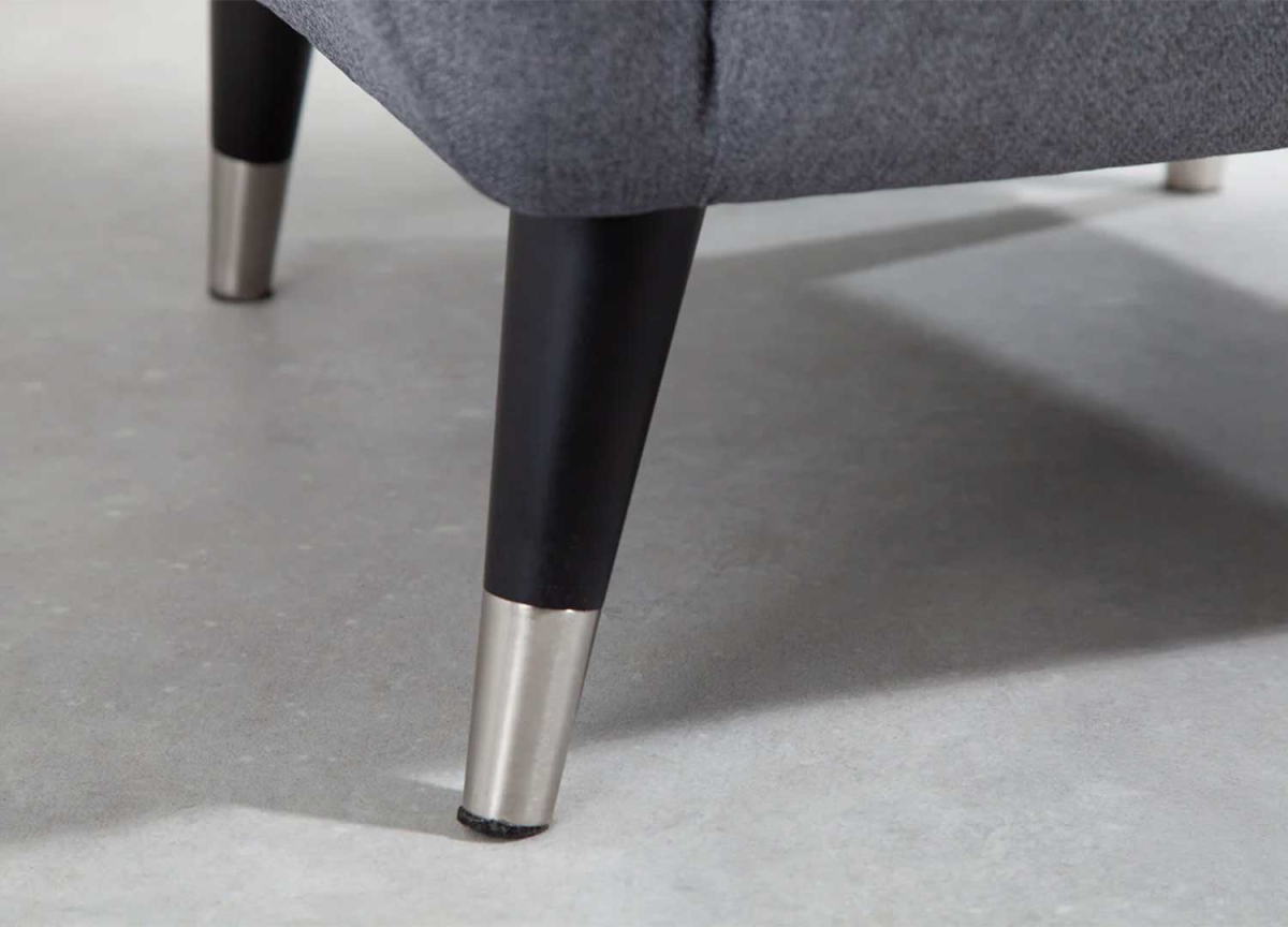 Fauteuil à Oreilles Tissu Plat tissé Gris