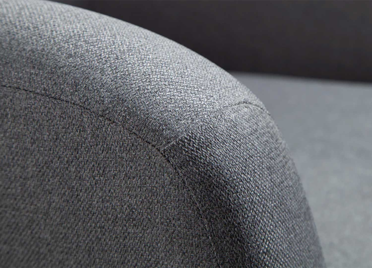 Fauteuil à Oreilles Tissu Plat tissé Gris
