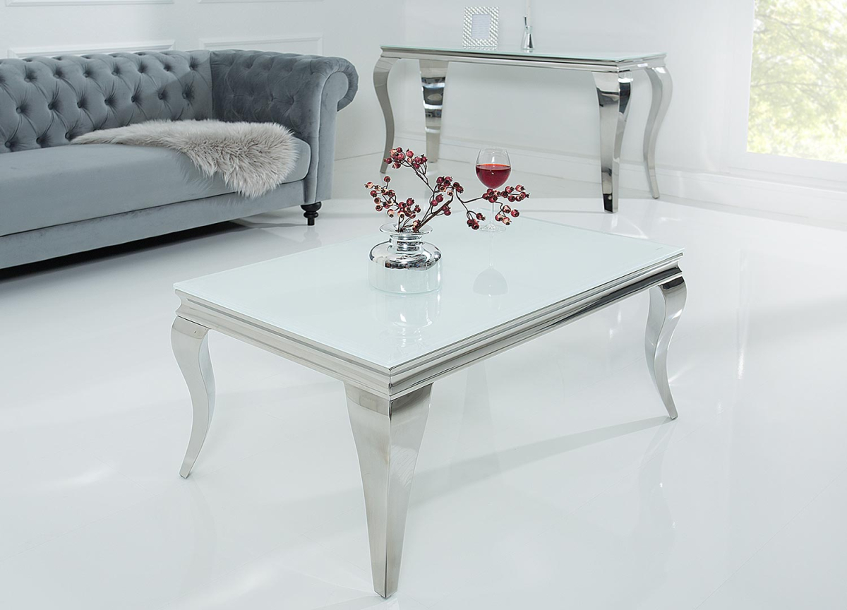 Table basse baroque design rectangulaire 100 cm