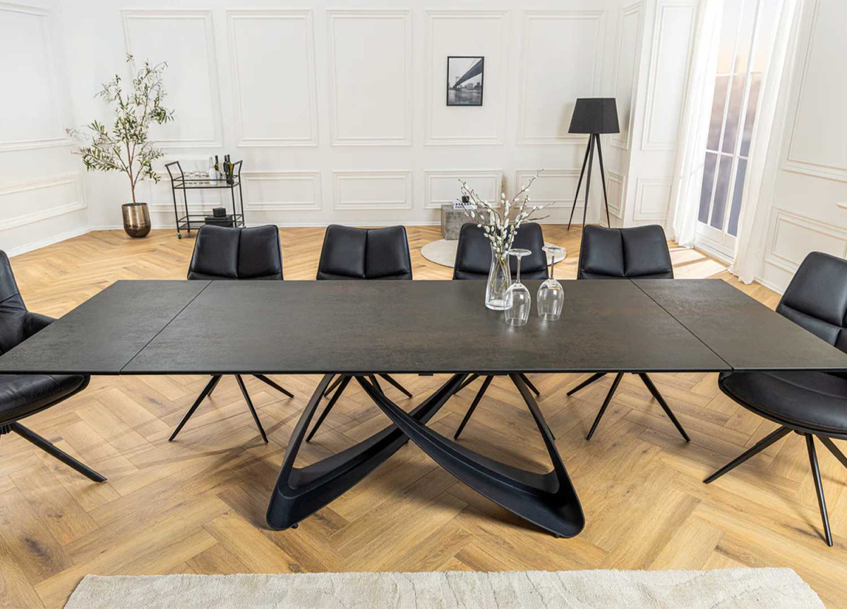 Table salle à manger contemporaine avec allonge 180-220-260 cm