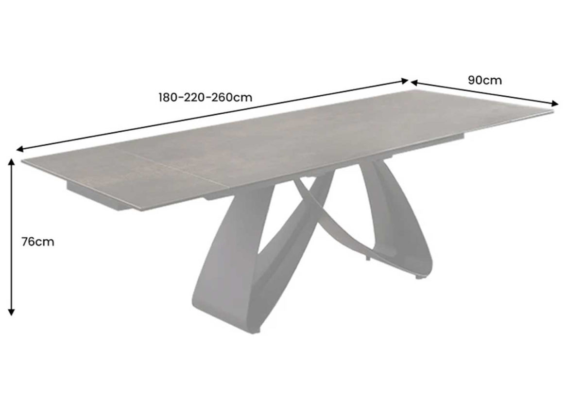 Table Salle à Manger Extensible 180-220-260 cm