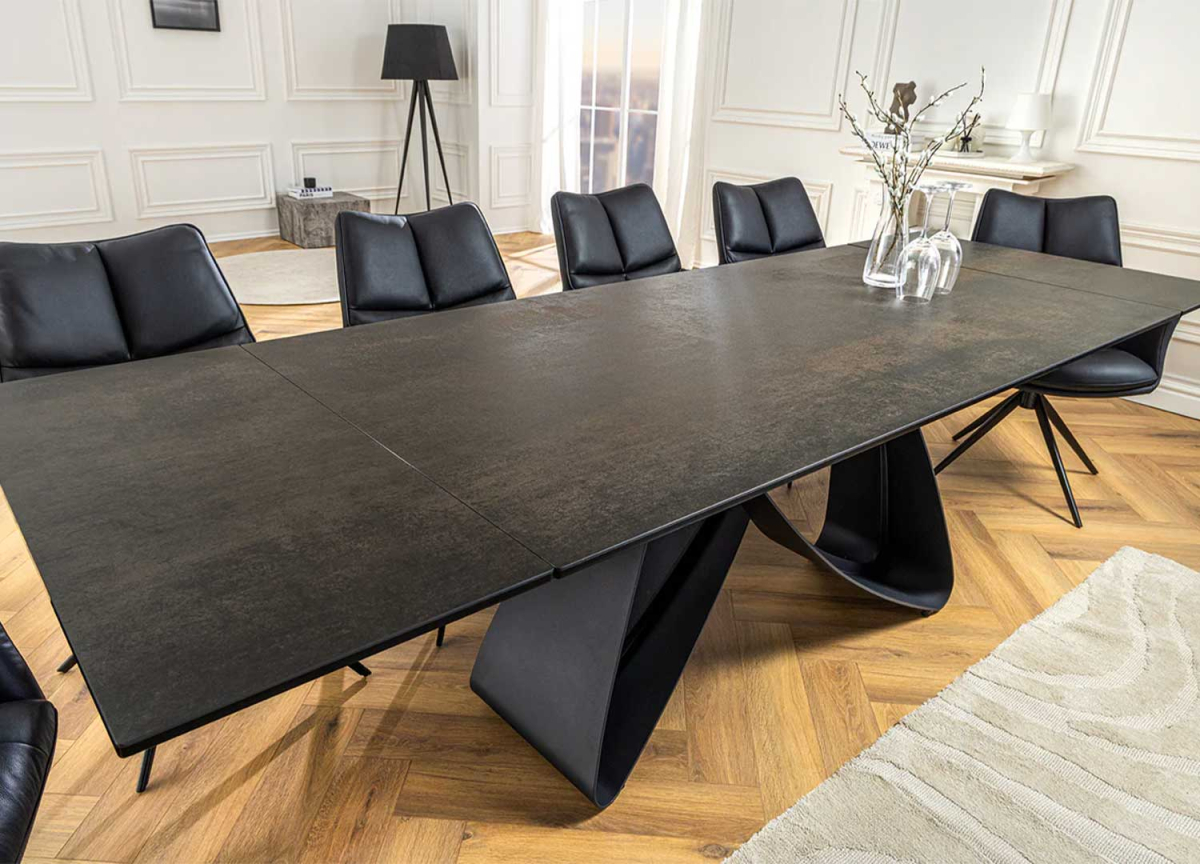 Grande table design avec allonges 180-220-260 cm 10 à 12 personnes