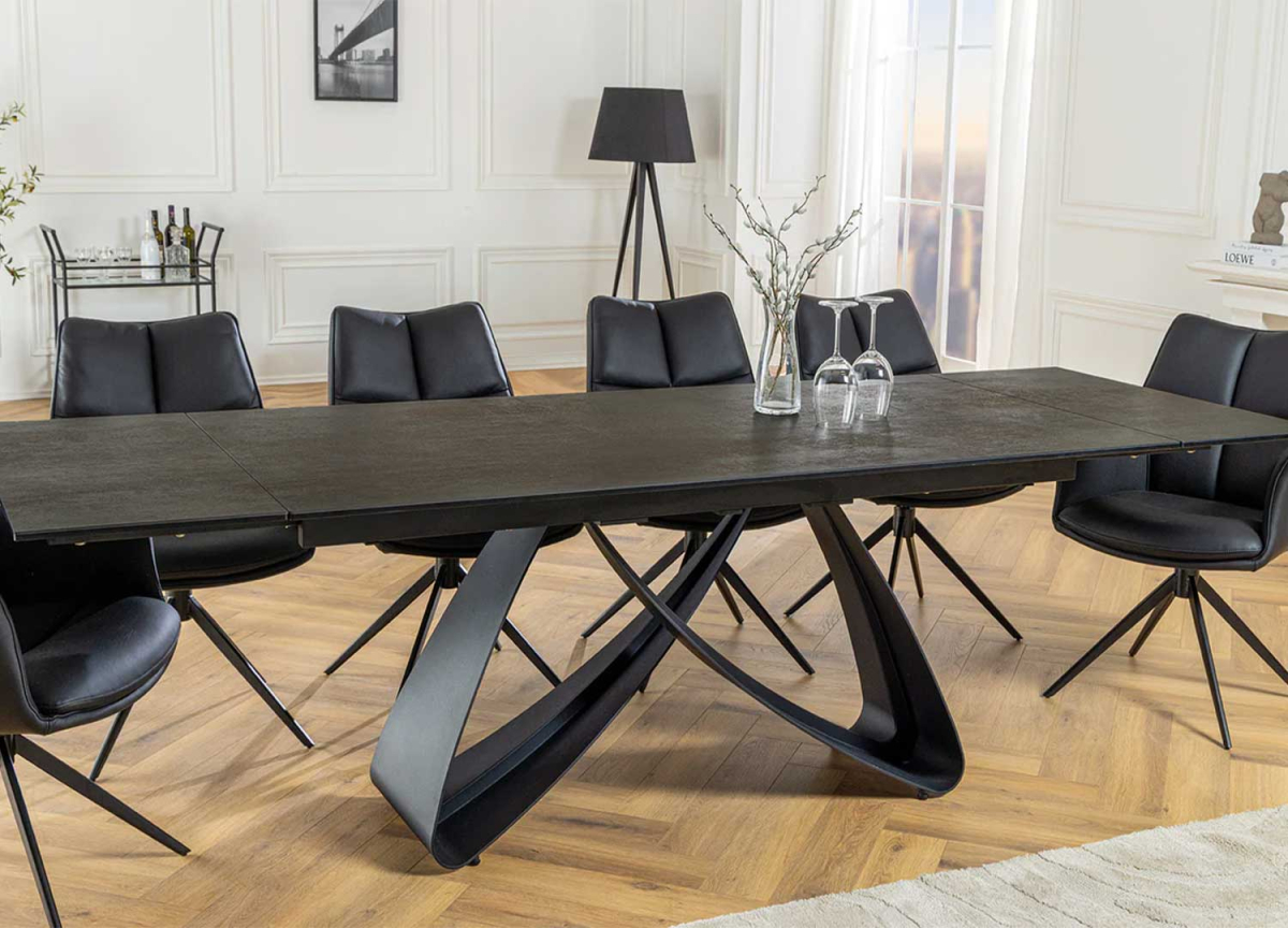 Table design avec allonges 180-220-260 cm 10 à 12 personnes