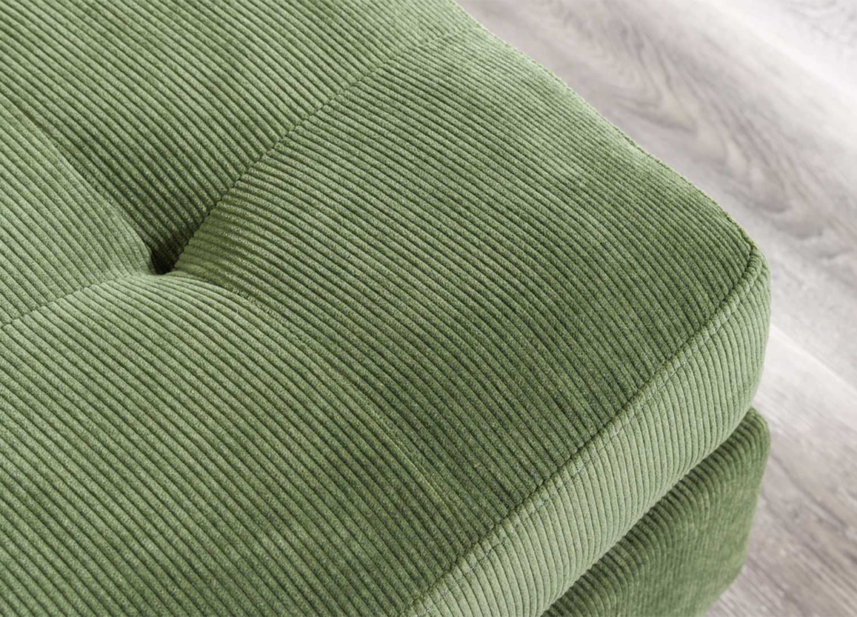 Canapé d'Angle Modulable en Velours Côtelé Vert