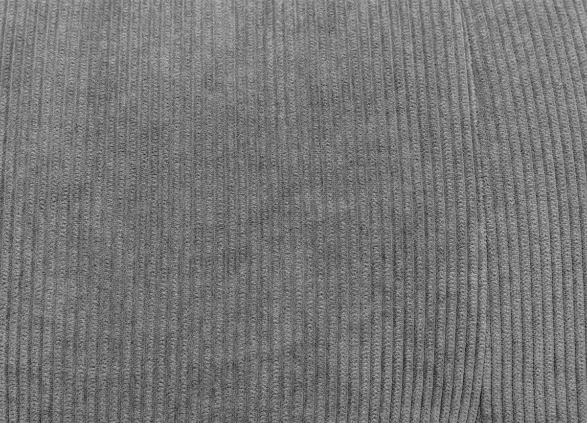 Canapé d'Angle Modulable 3 Places Velours Côtelé Gris