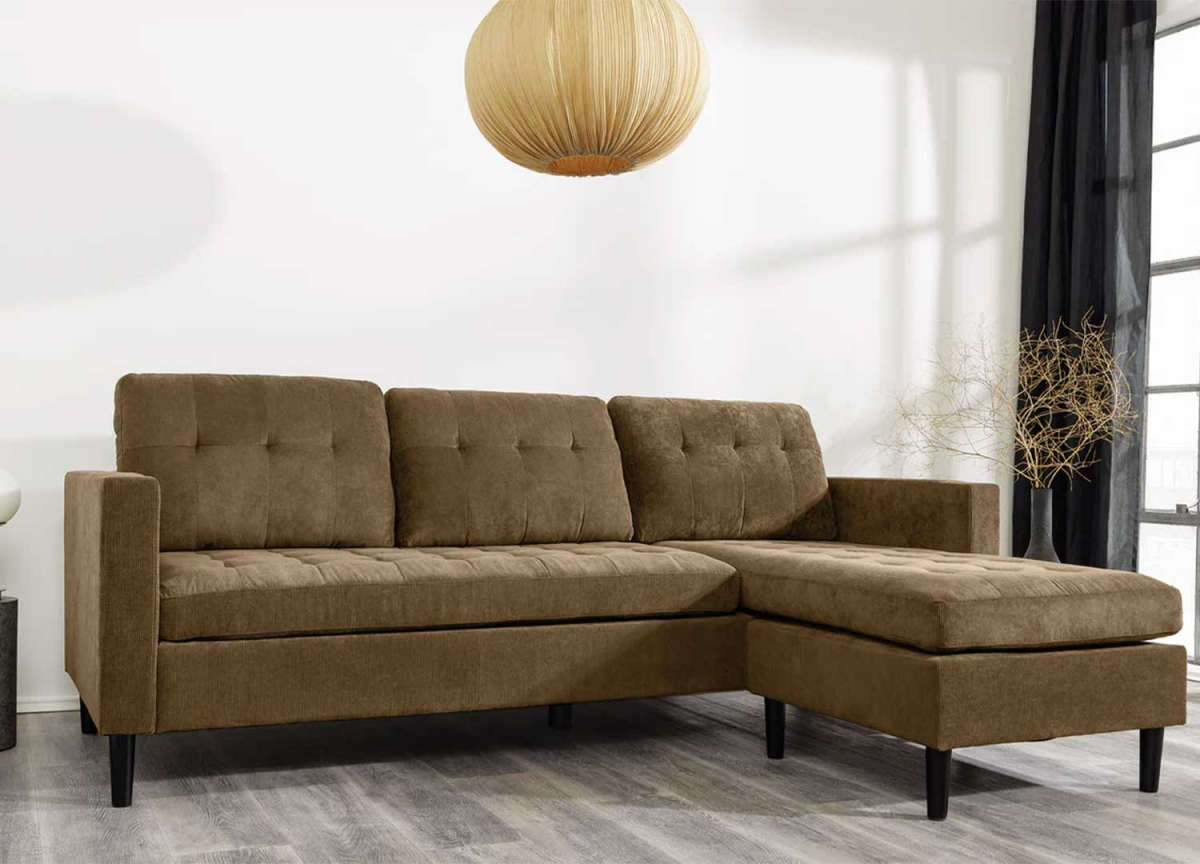 Canapé sofa pas cher angle modulable réversible gauche ou droite