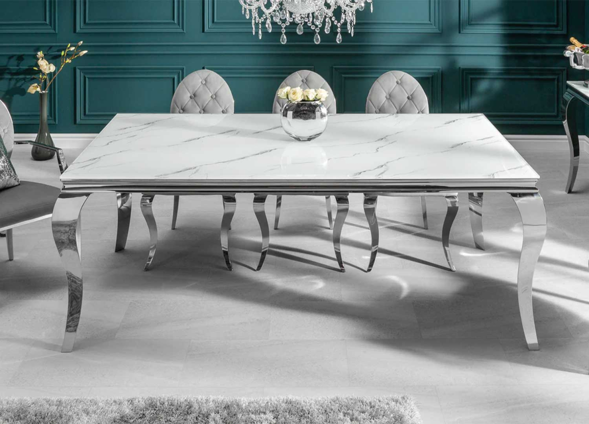 Table salle à manger design moderne look baroque