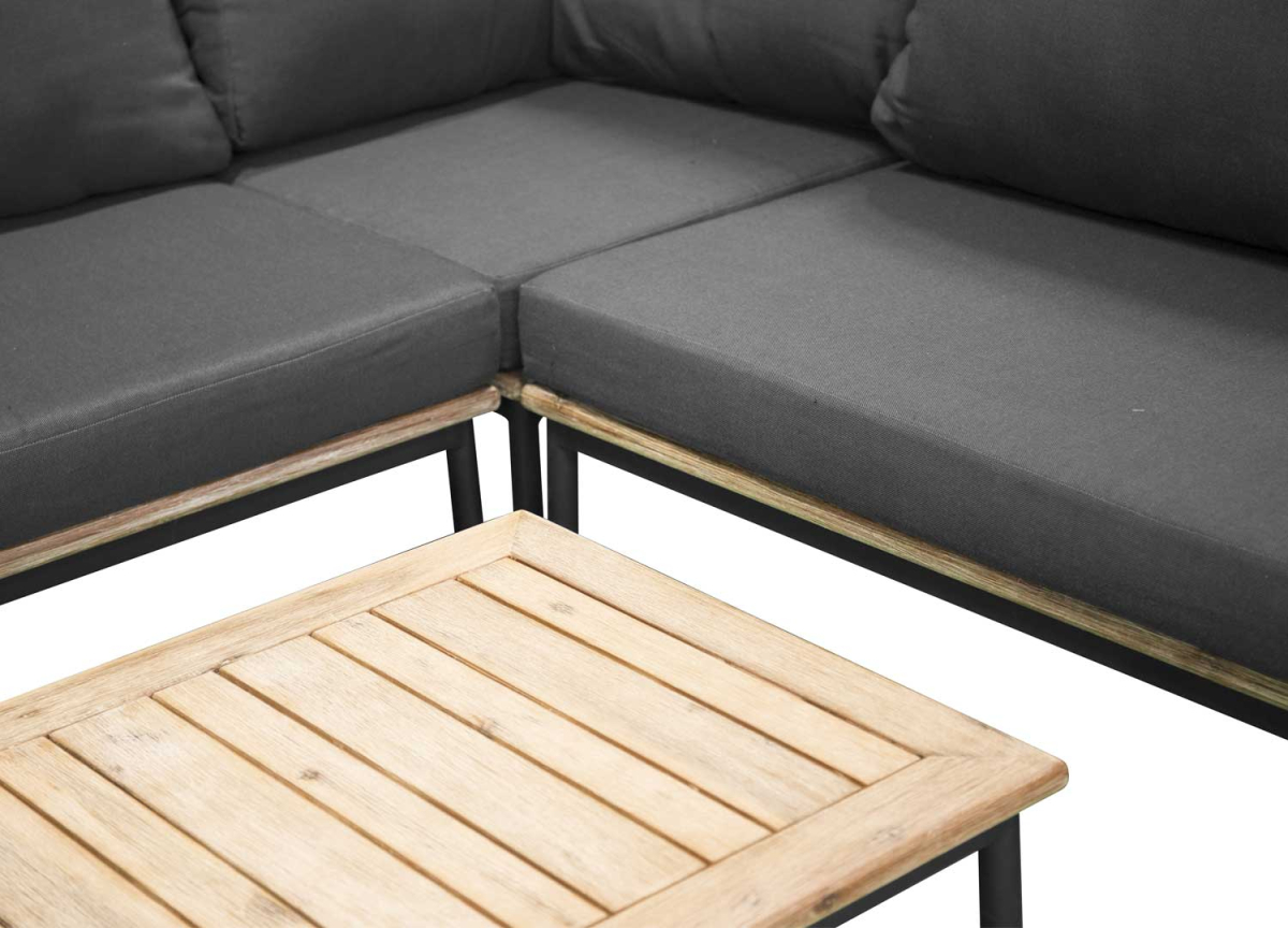 Canapé de jardin Moderne avec une Table Basse en Bois