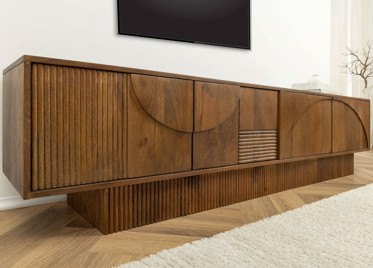 Meuble télé contemporain style art déco 200 cm