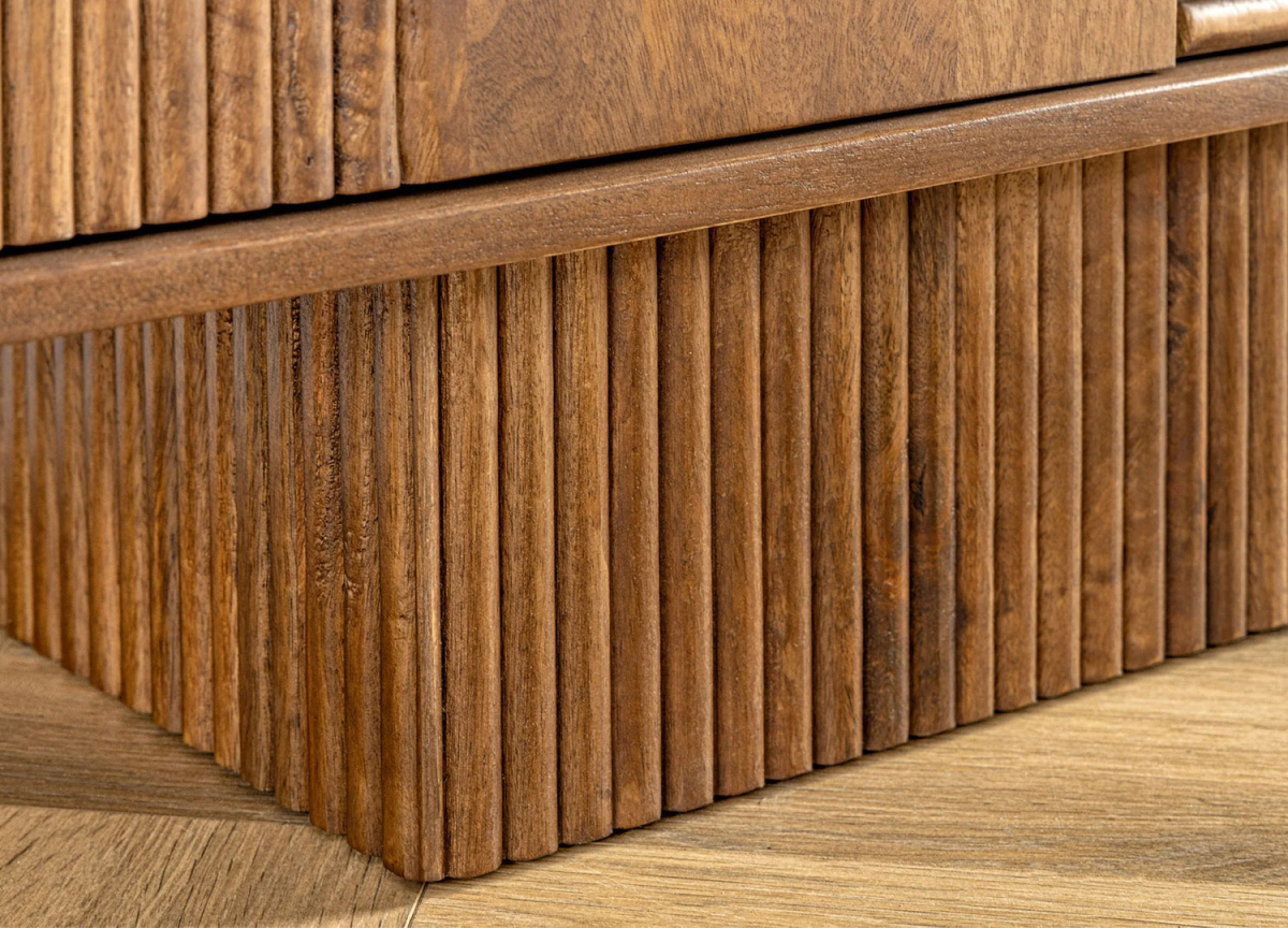 Buffet 3D Art Déco en Manguier Marron