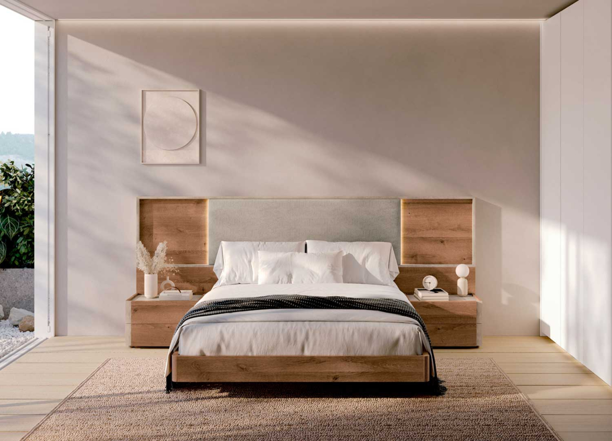 Lit de chambre à coucher adulte moderne