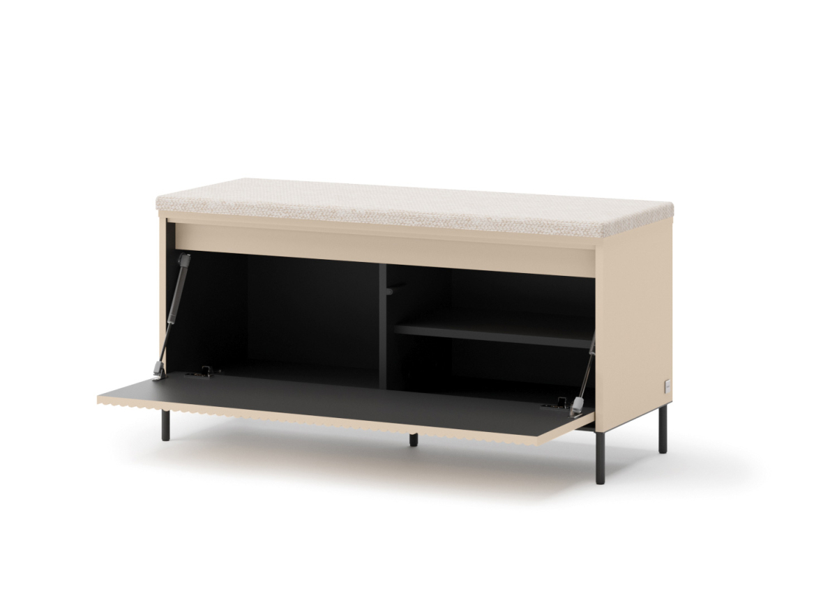 Banc coffre d'entrée 1 porte avec coussin