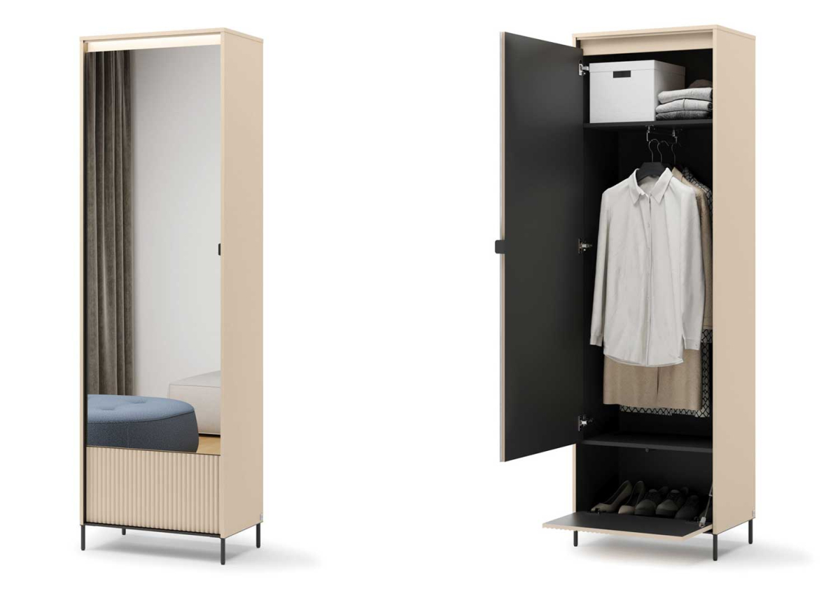 armoire vestiaire avec miroir moderne