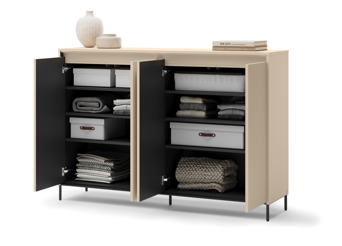 buffet design moderne beige et noir