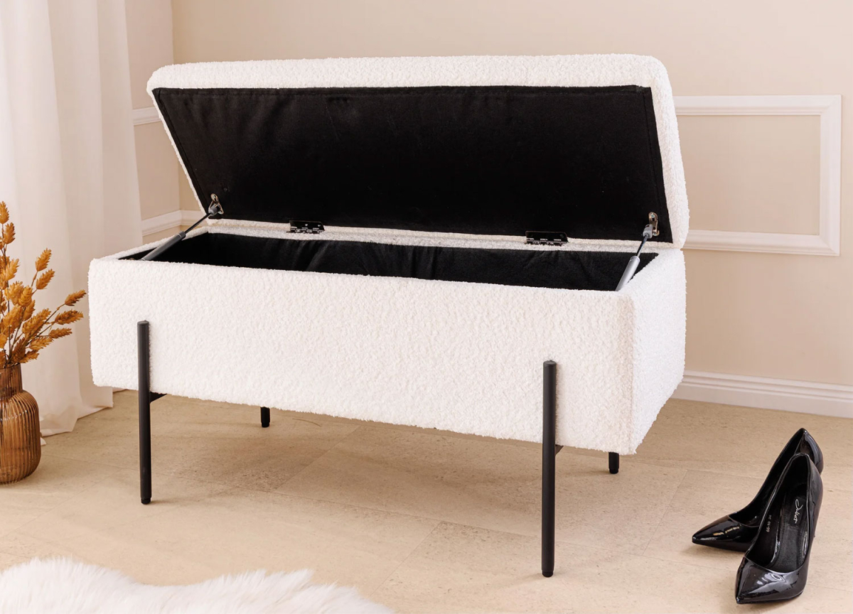 Banc d'entrée avec coffre de rangement