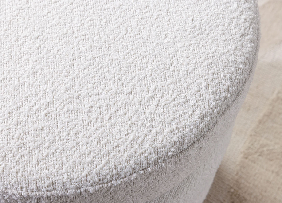 Banc Coffre Tendance Tissu Teddy Blanc