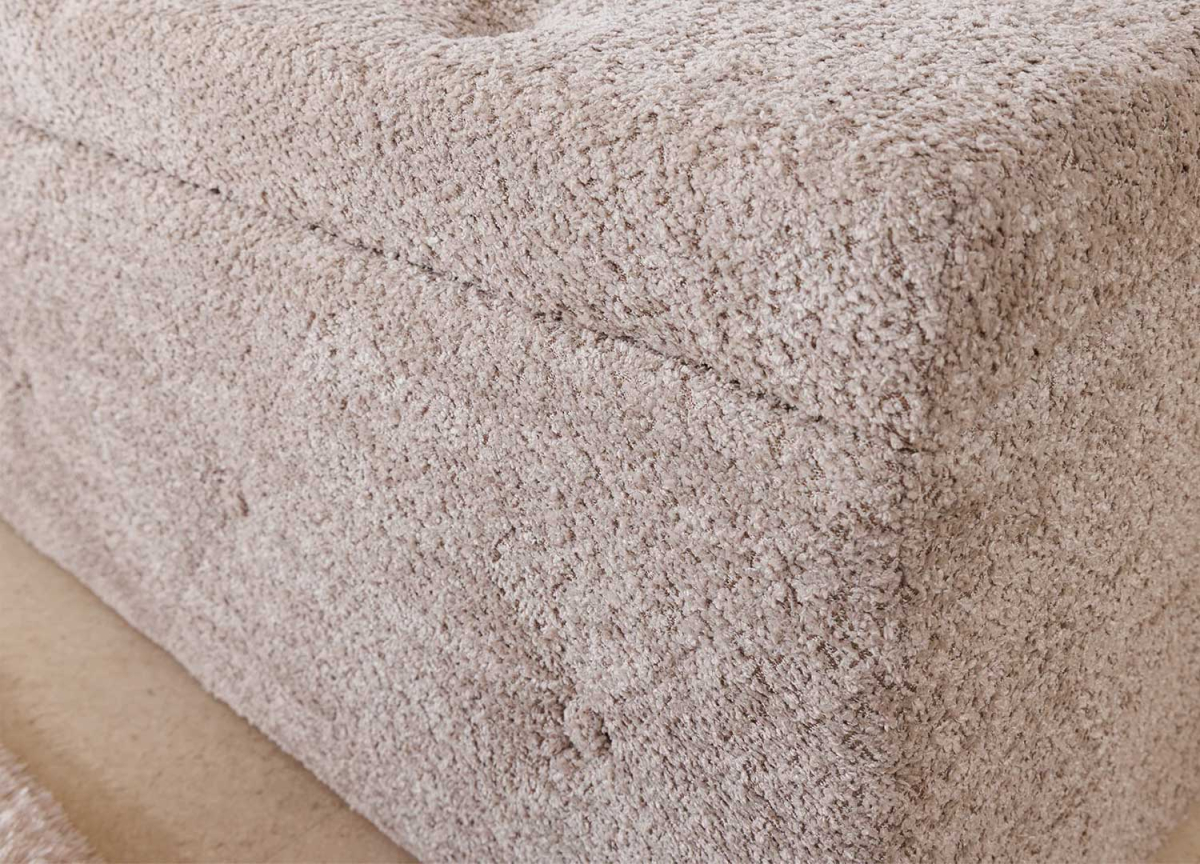 Banc Coffre Bouclette Champagne 140 cm