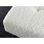 Banc à Chaussures Tissu Teddy Blanc et Noir