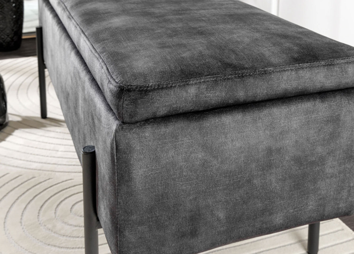 Banc à Chaussures Moderne Gris et Noir