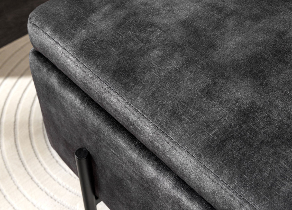 Banc à Chaussures Moderne Gris et Noir
