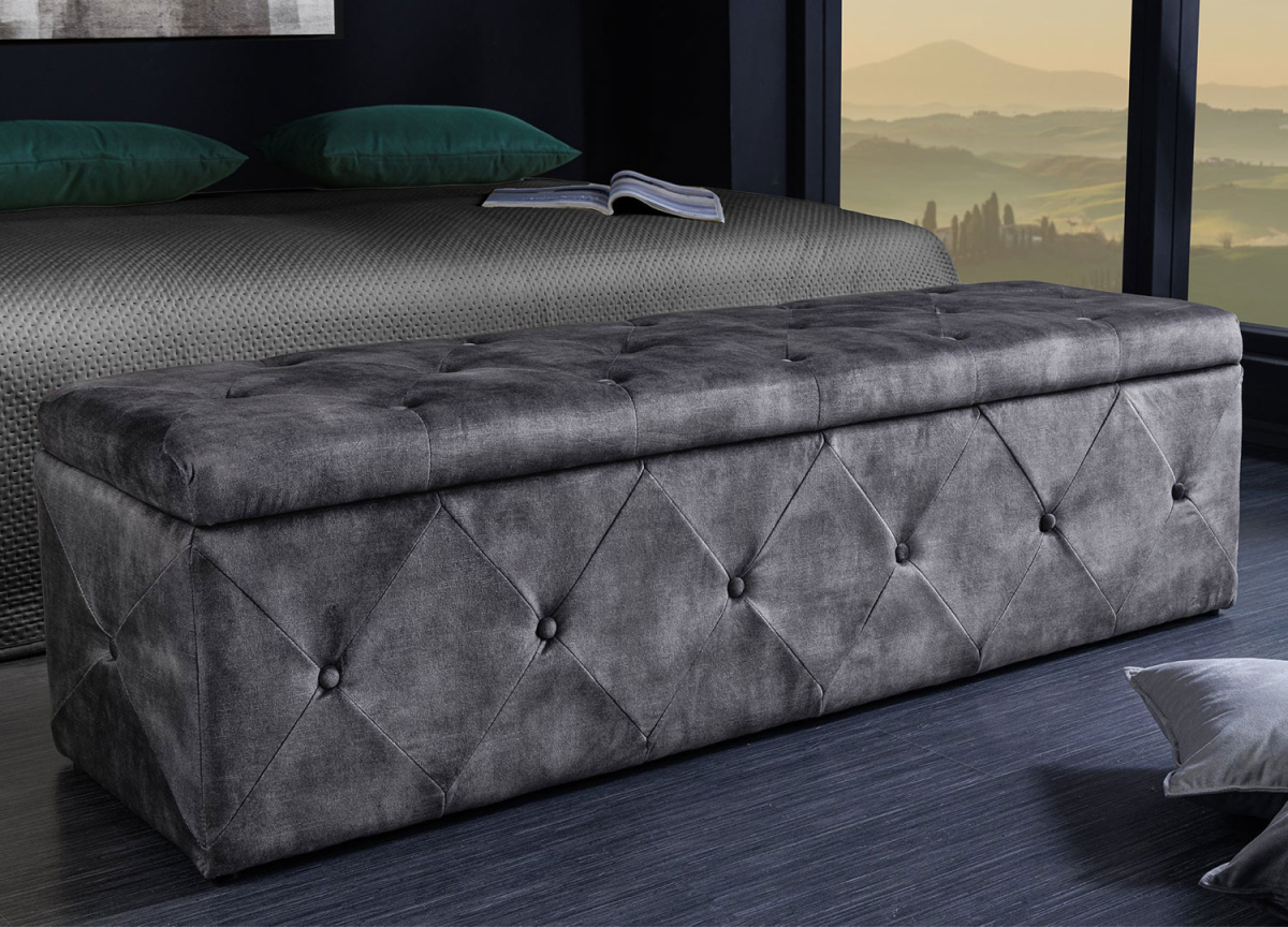 banquette bout de lit moderne en velours