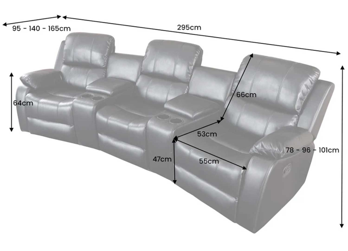 Canapé Cinéma relax 3 Places VIP
