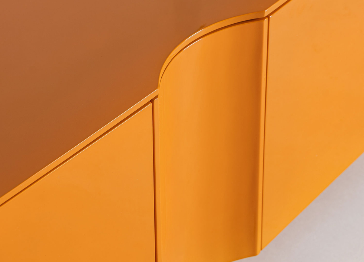 Meuble Télé Orange Design 4 Portes