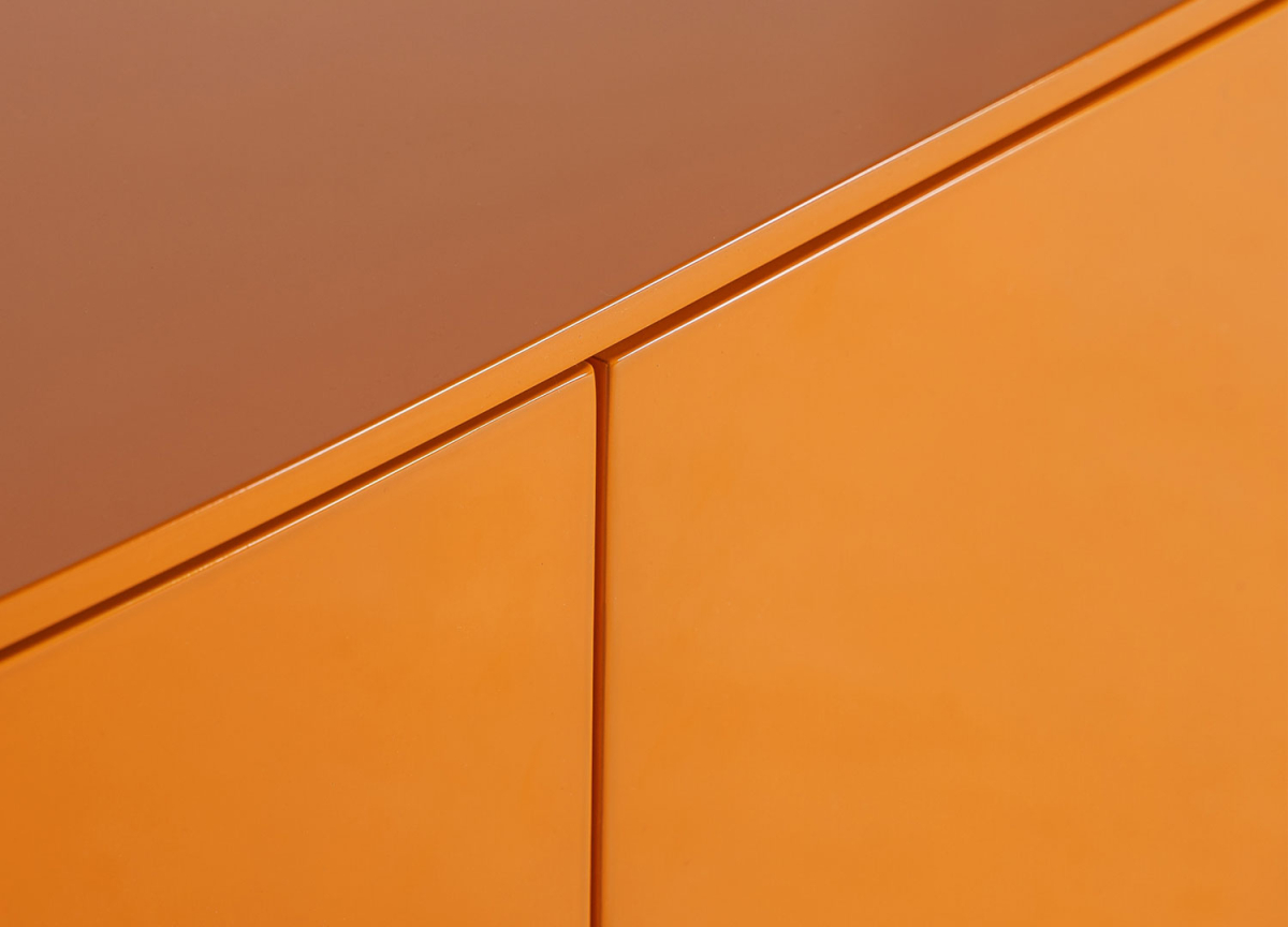 Meuble Télé Orange Design 4 Portes