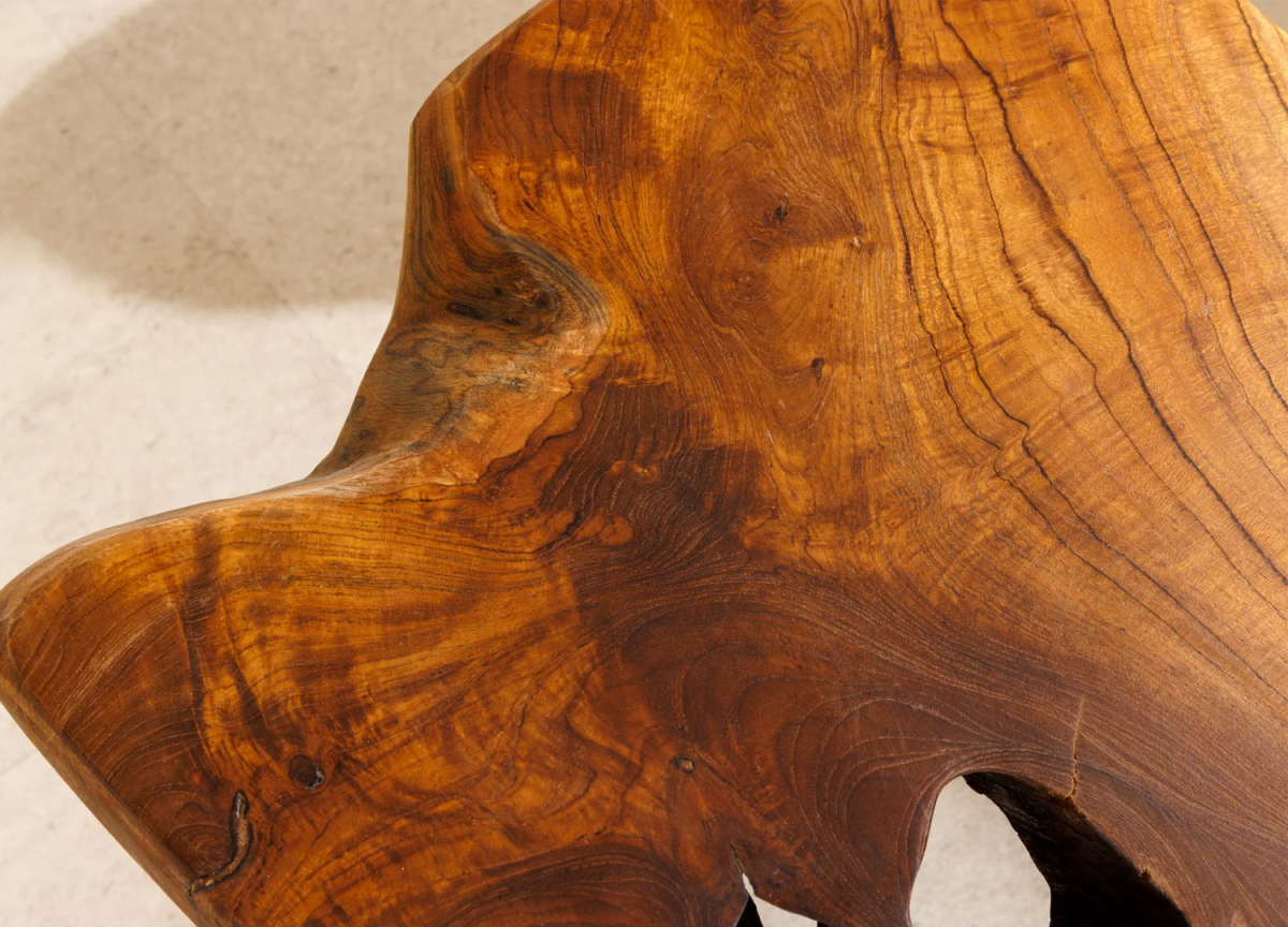 Banc à Chaussures en Teck Naturel avec Imperfections