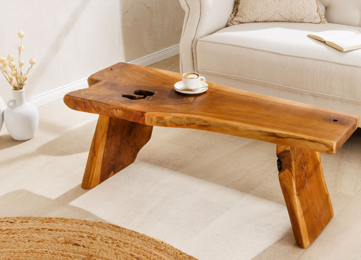 Banc à chaussures en bois de teck 100 cm