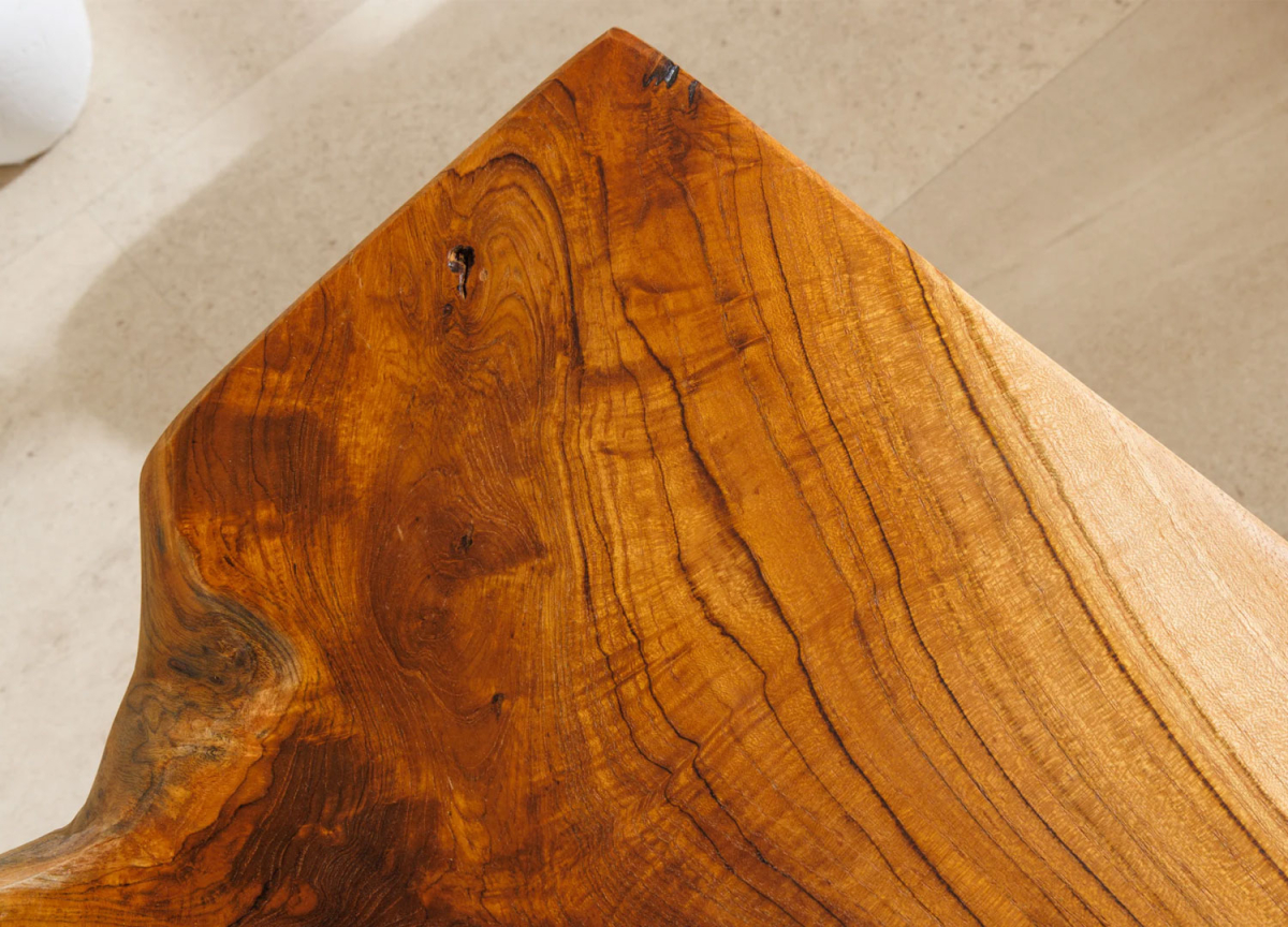 Banc à Chaussures en Teck Naturel avec Imperfections