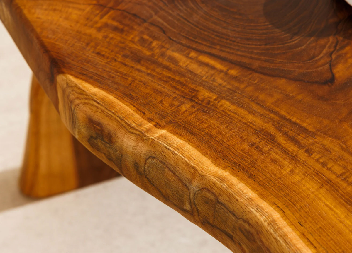 Banc à Chaussures en Teck Naturel avec Imperfections