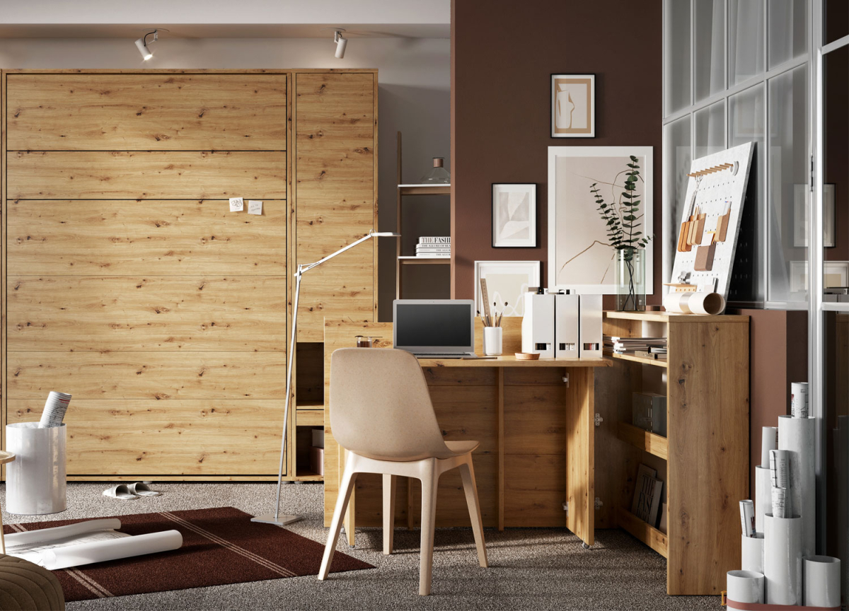 Bureau pliant couleur bois 115 cm