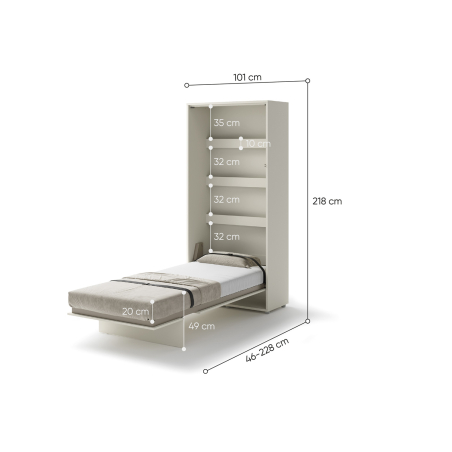 Lit coffre pliable pour petit espace