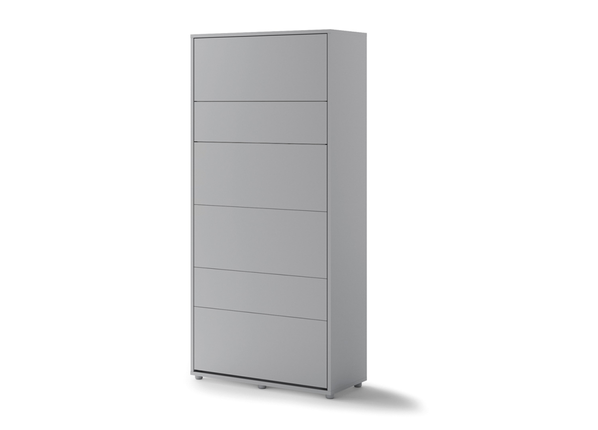 Lit coffre gris pliant 90x200 cm