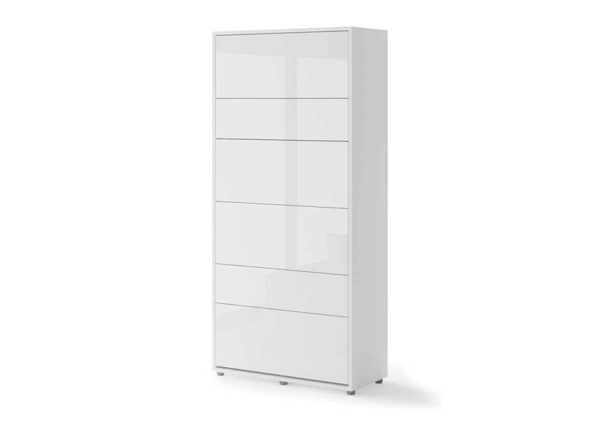 Lit coffre pliant blanc brillant