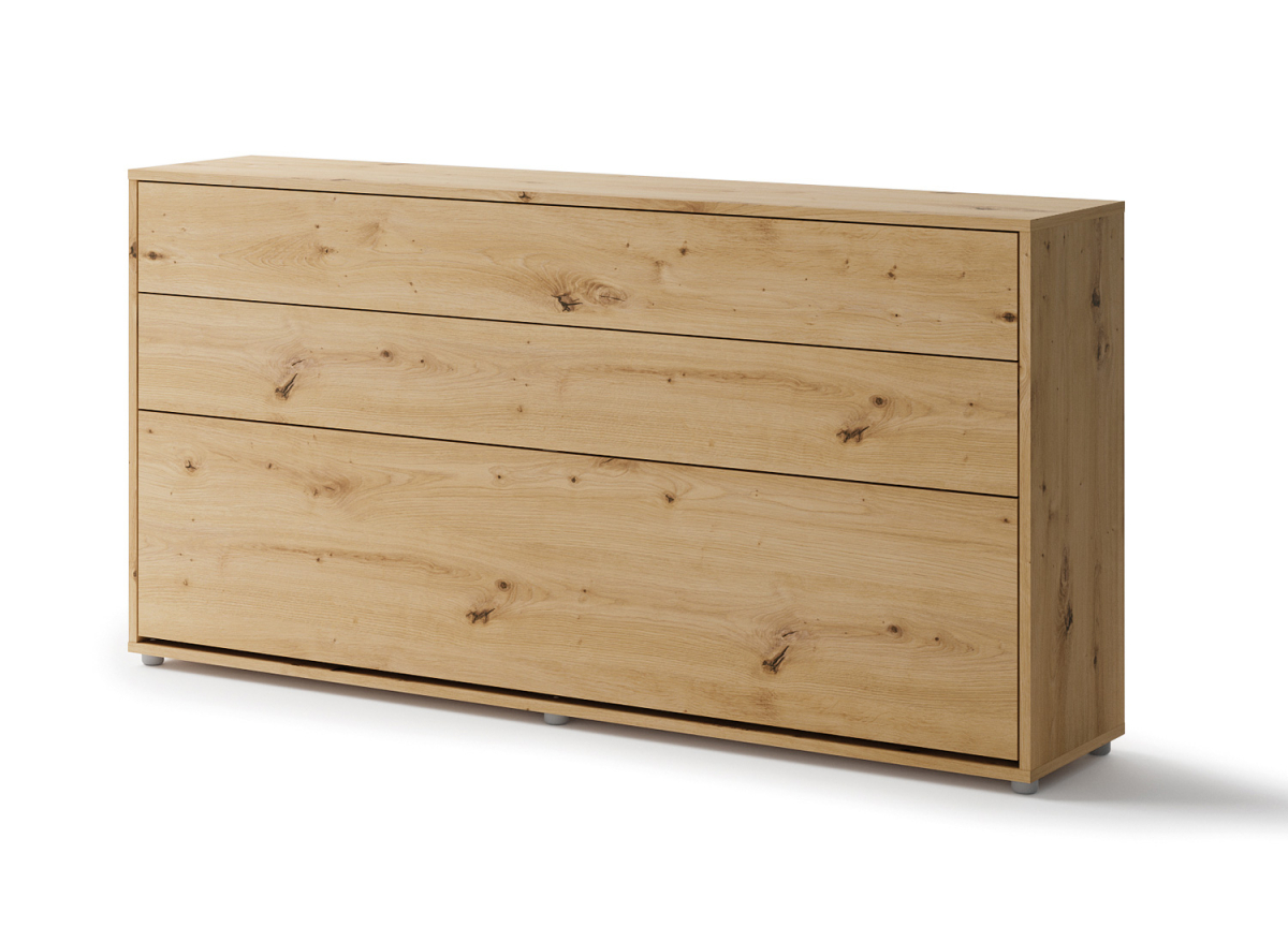 Lit pliable coffre gain de place chêne artisan
