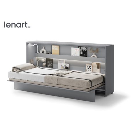 Lit pliable avec éclairage intégré et rangement