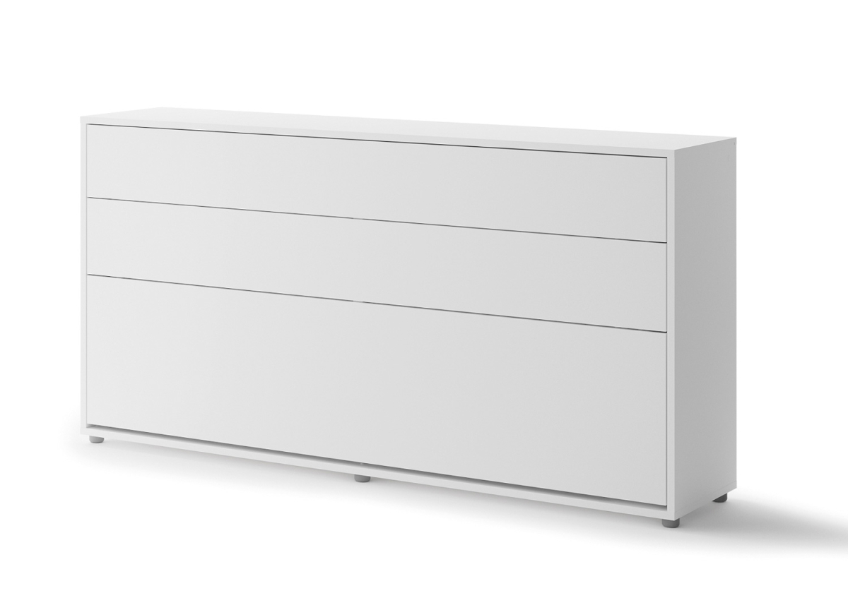 Lit coffre gain de place blanc 90x200 cm